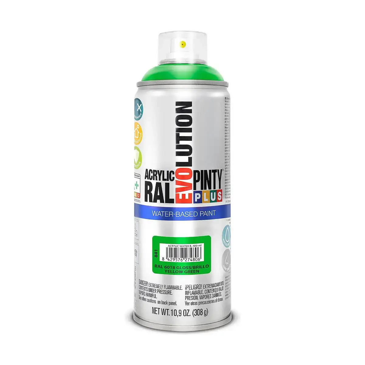 Peinture en spray pintyplus evolution ral 6018 base d eau yellow green 400 ml_9388. DIAYTAR COTE D'IVOIRE - Où Choisir est un Voyage Cultuel. Explorez notre boutique en ligne et découvrez des produits qui célèbrent la richesse et la diversité culturelle du Côte d'Ivoire.