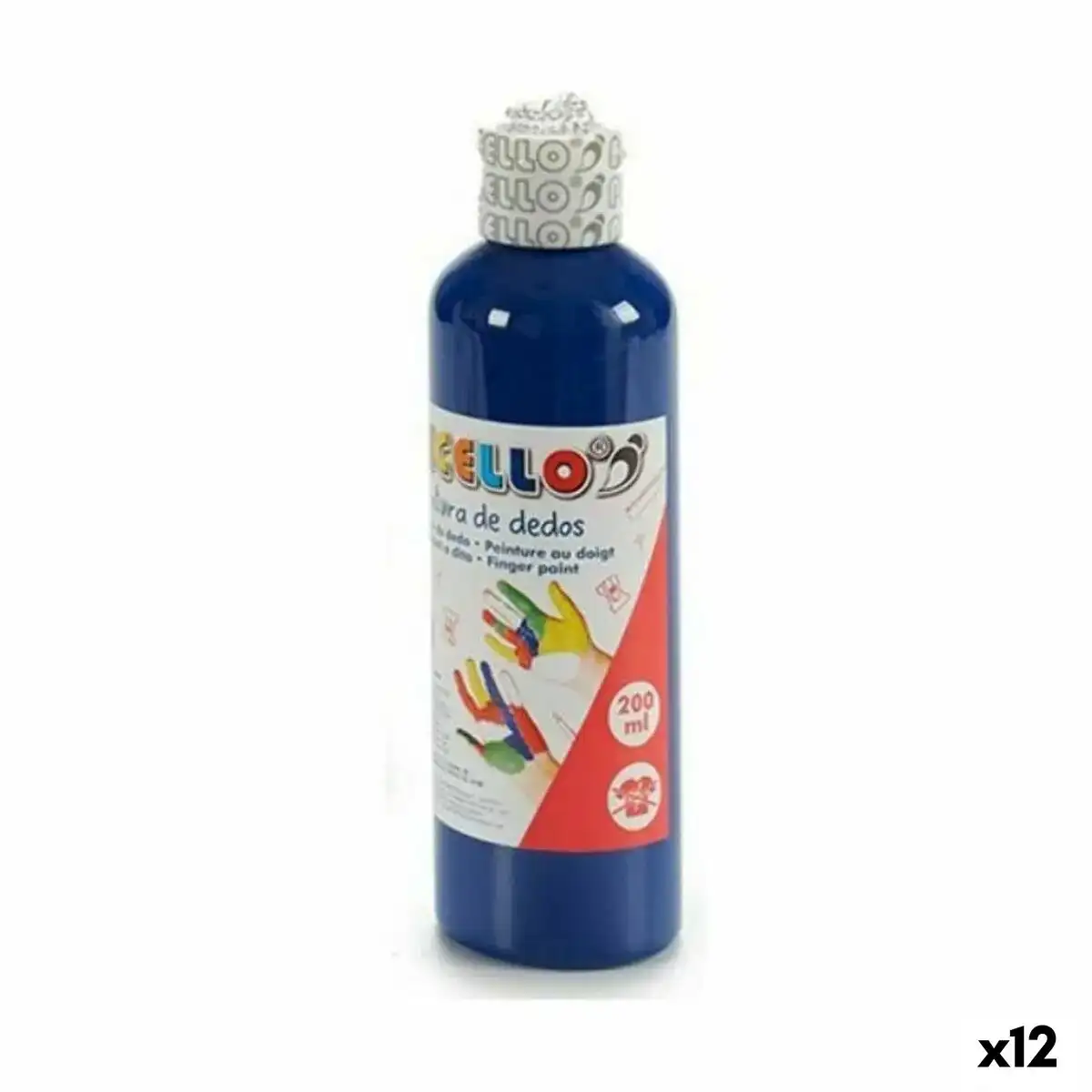 Peinture pour doigts 200 ml bleu 12 unites_4813. DIAYTAR COTE D'IVOIRE - Votre Destination Shopping Inspirante. Explorez notre catalogue pour trouver des articles qui stimulent votre créativité et votre style de vie.