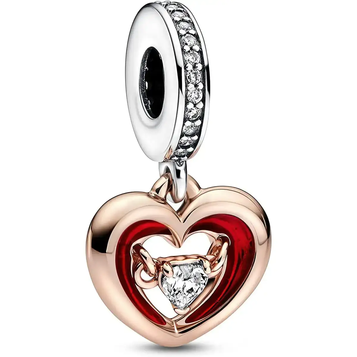 Pendentif femme pandora two tone radiant heart_1489. DIAYTAR COTE D'IVOIRE - Où Chaque Produit a sa Place. Parcourez notre catalogue et choisissez des articles qui s'intègrent parfaitement à votre style et à votre espace.
