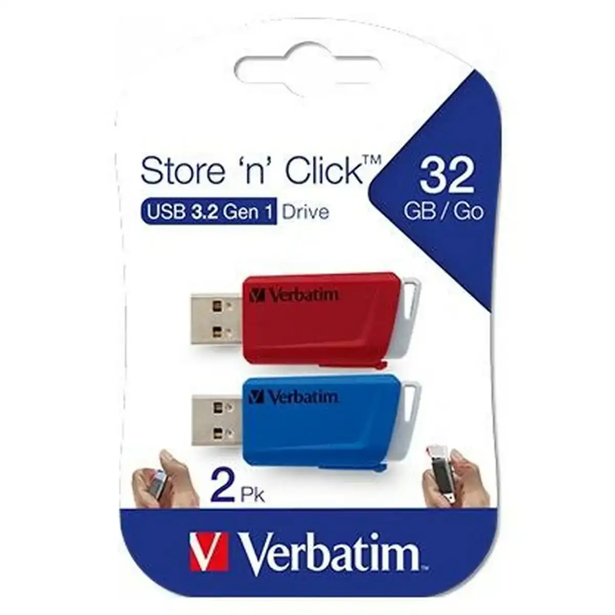 Pendrive verbatim store n click 2 pieces multicouleur 32 gb_3976. DIAYTAR COTE D'IVOIRE - L'Univers du Choix et de l'Authenticité. Explorez notre catalogue et découvrez des articles qui incarnent le patrimoine du Côte d'Ivoire et la modernité du monde.