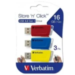 Pendrive verbatim store n click 3 pieces multicouleur 16 gb_7530. Bienvenue sur DIAYTAR COTE D'IVOIRE - Où Chaque Produit a son Histoire. Découvrez notre sélection unique et choisissez des articles qui racontent la richesse culturelle et artistique du Côte d'Ivoire.