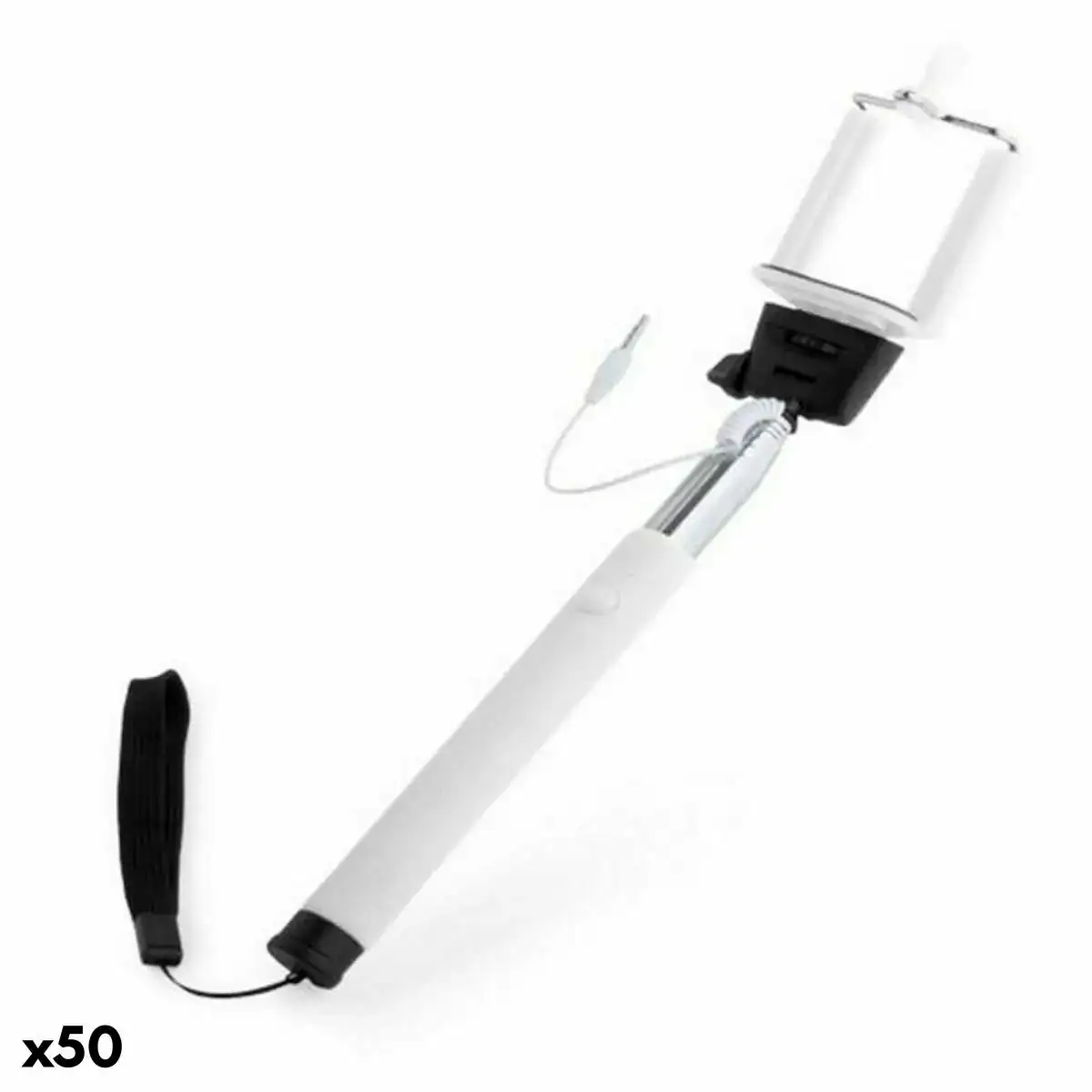 Perche selfie extensible 144627 50 unites _1896. DIAYTAR COTE D'IVOIRE - Votre Plateforme Shopping Engagée. Explorez notre catalogue et choisissez des produits qui reflètent notre dévouement envers la qualité et la satisfaction du client.