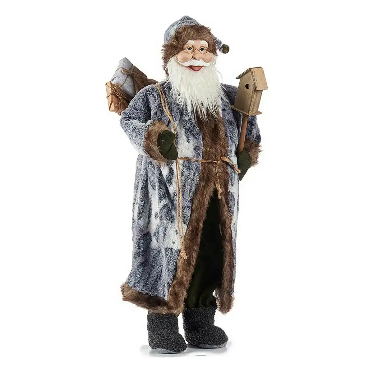 Pere noel 36 x 93 x 37 cm gris bois marron vert plastique_8390. Bienvenue chez DIAYTAR COTE D'IVOIRE - Où Chaque Objet a sa Propre Histoire. Découvrez notre sélection soigneusement choisie et choisissez des produits qui racontent le patrimoine sénégalais.