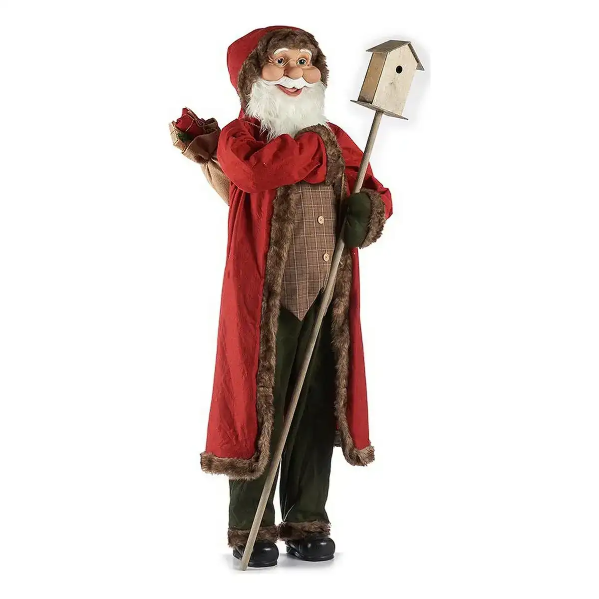 Pere noel marron rouge vert bois plastique 45 x 180 x 50 cm_1229. Bienvenue chez DIAYTAR COTE D'IVOIRE - Là où les Désirs Prendent Vie. Explorez notre boutique en ligne et laissez-vous séduire par des articles qui font écho à vos aspirations et à votre style unique.