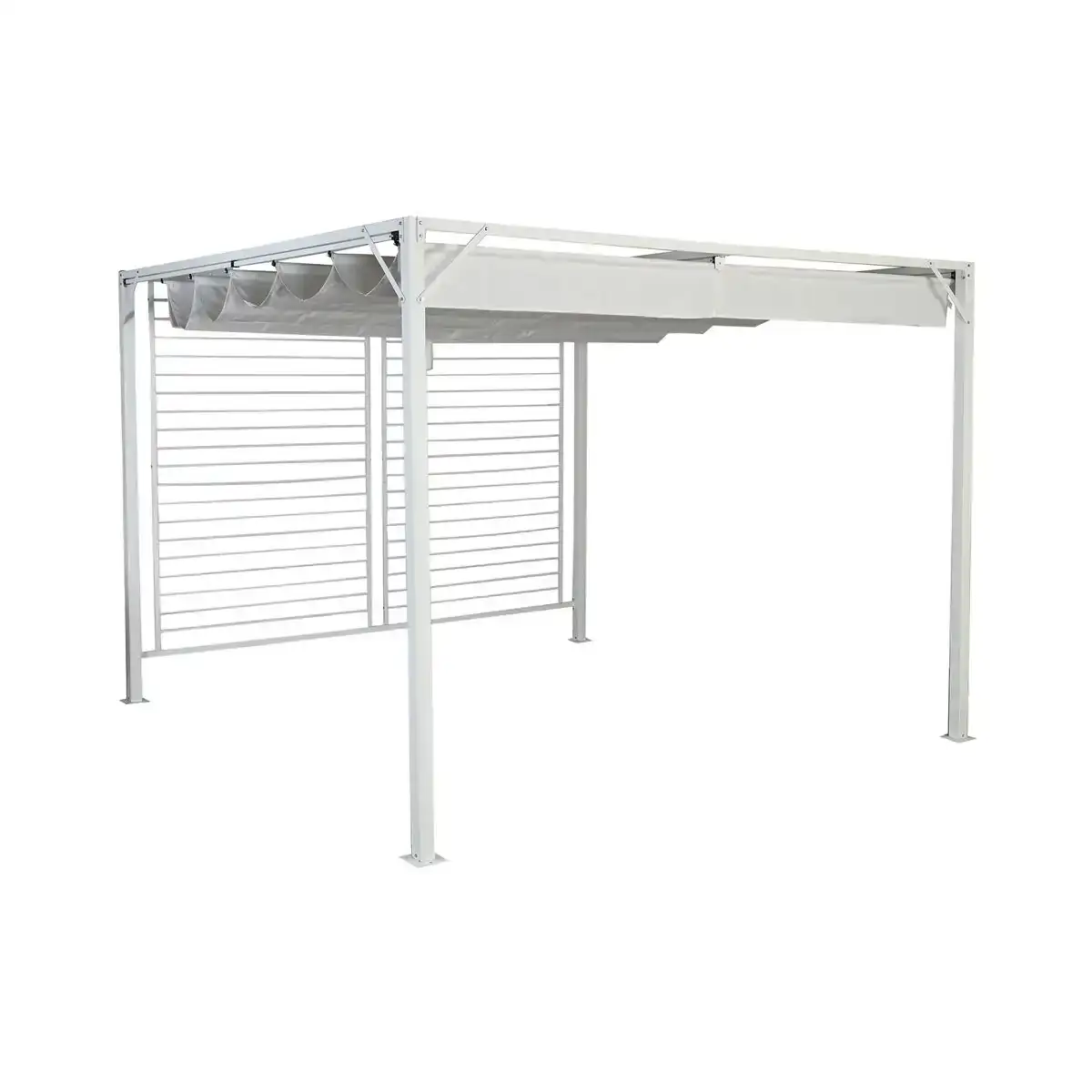 Pergola dkd home decor blanc 296 x 296 x 225 cm acier_3982. DIAYTAR COTE D'IVOIRE - Où Choisir Devient une Expérience Personnalisée. Explorez notre boutique en ligne pour découvrir des produits qui s'adaptent à votre style et à votre essence.