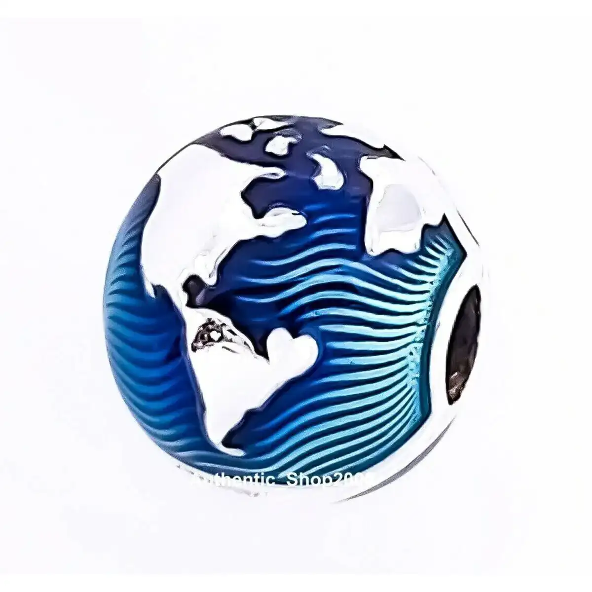 Perle de verre femme pandora blue globe clip_3629. DIAYTAR COTE D'IVOIRE - Votre Pass vers la Découverte. Explorez notre boutique en ligne et plongez dans un voyage à travers des produits authentiques et contemporains, tous réunis sous un même toit.