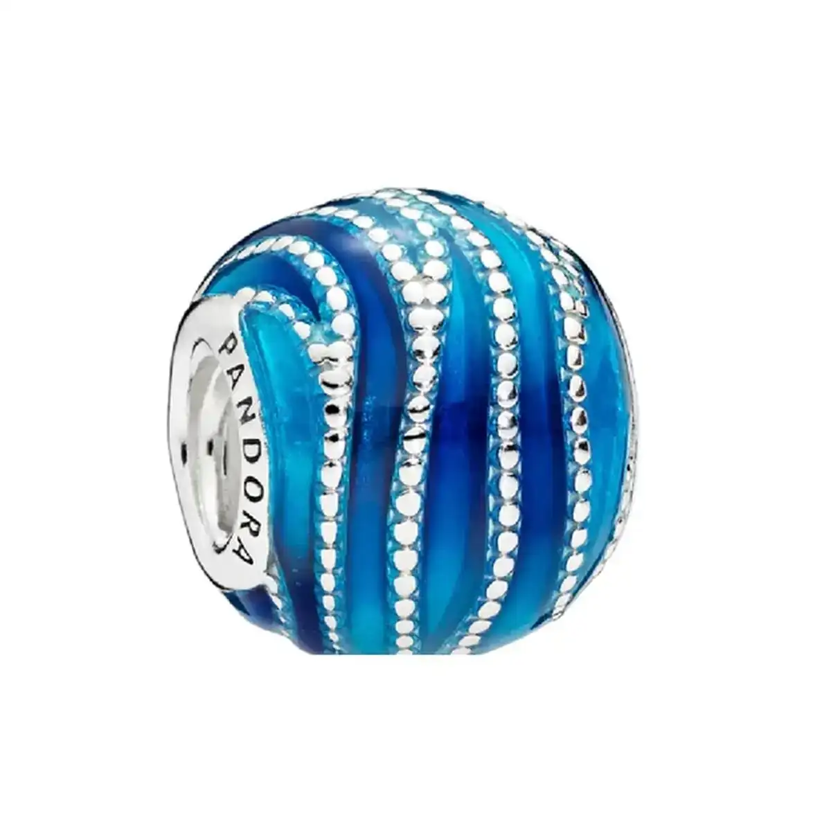 Perle de verre femme pandora blue wave_3946. DIAYTAR COTE D'IVOIRE - L'Art de Vivre avec Authenticité. Explorez notre gamme de produits artisanaux et découvrez des articles qui apportent une touche unique à votre vie.