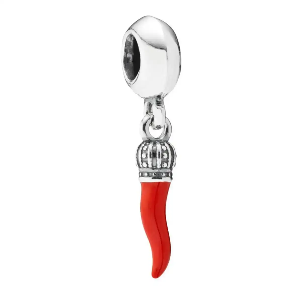 Perle de verre femme pandora lucky horn_3031. DIAYTAR COTE D'IVOIRE - Là où Chaque Achat Contribue à un Rêve. Naviguez à travers notre boutique en ligne et soutenez des artisans talentueux tout en acquérant des trésors.