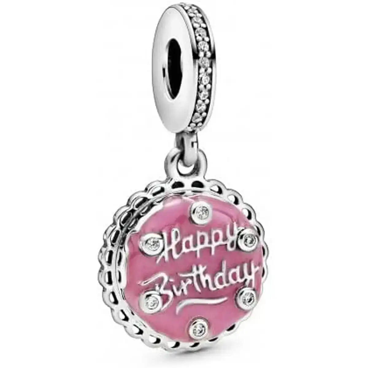 Perle de verre femme pandora pink birthday cake dangle_9786. DIAYTAR COTE D'IVOIRE - Votre Paradis Shopping au Cœur du Côte d'Ivoire. Explorez notre boutique en ligne et découvrez des produits conçus pour enchanter chaque aspect de votre vie.