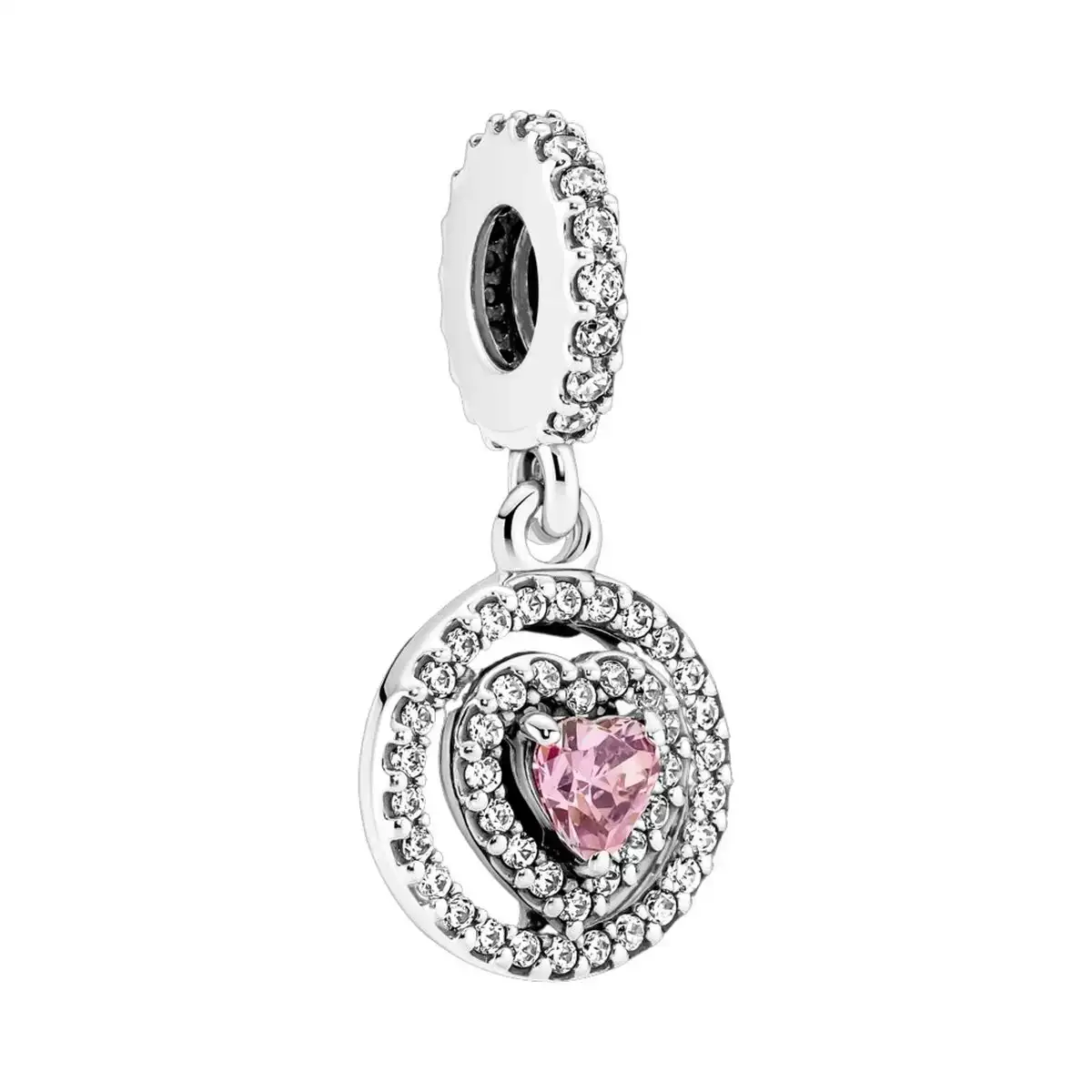 Perle de verre femme pandora sparkling double halo heart_3929. DIAYTAR COTE D'IVOIRE - Votre Destination pour un Shopping Inégalé. Naviguez à travers notre sélection minutieuse pour trouver des produits qui répondent à tous vos besoins.