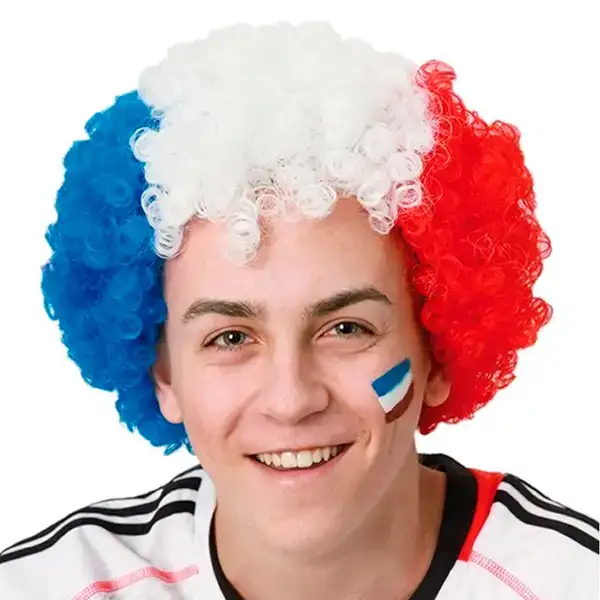 Perruque afro drapeau de france_9980. DIAYTAR COTE D'IVOIRE - L'Artisanat à Portée de Clic. Découvrez notre boutique en ligne pour trouver des produits uniques qui célèbrent la créativité et l'artisanat sénégalais.