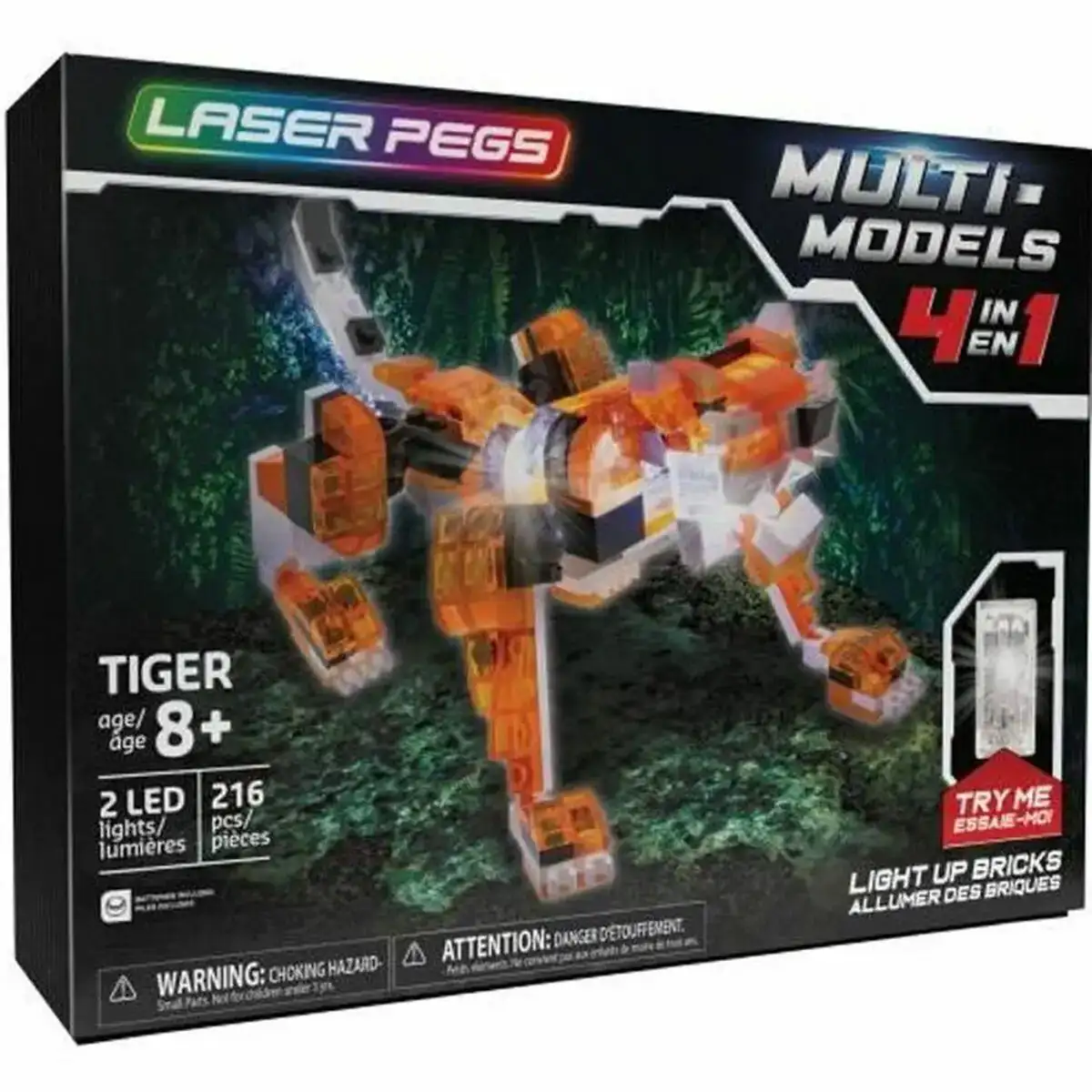 Personnage articule laser pegs red tiger 4 in 1 8 ans lumiere led 216 pieces_5493. DIAYTAR COTE D'IVOIRE - Là où Chaque Produit Est une Trouvaille. Explorez notre sélection minutieuse et découvrez des articles qui correspondent à votre style de vie et à vos aspirations.