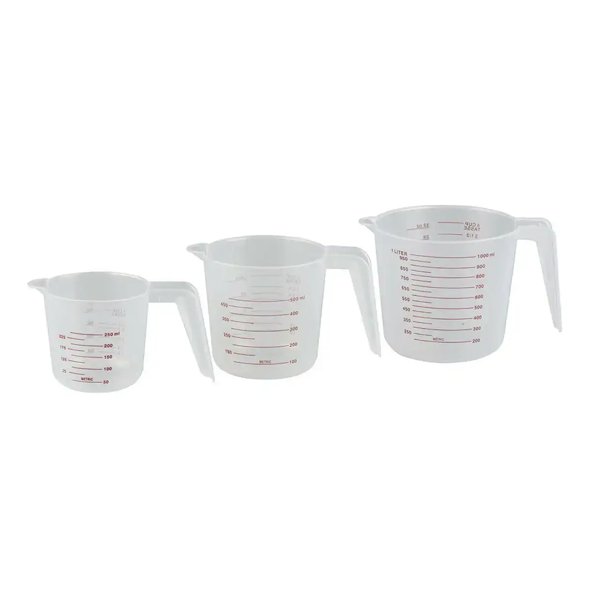 Pichet gradue 250 ml 500 ml 1 l polypropylene 3 pieces _7758. DIAYTAR COTE D'IVOIRE - L'Art de Choisir, l'Art de Vivre. Explorez notre univers de produits soigneusement sélectionnés pour vous offrir une expérience shopping riche et gratifiante.