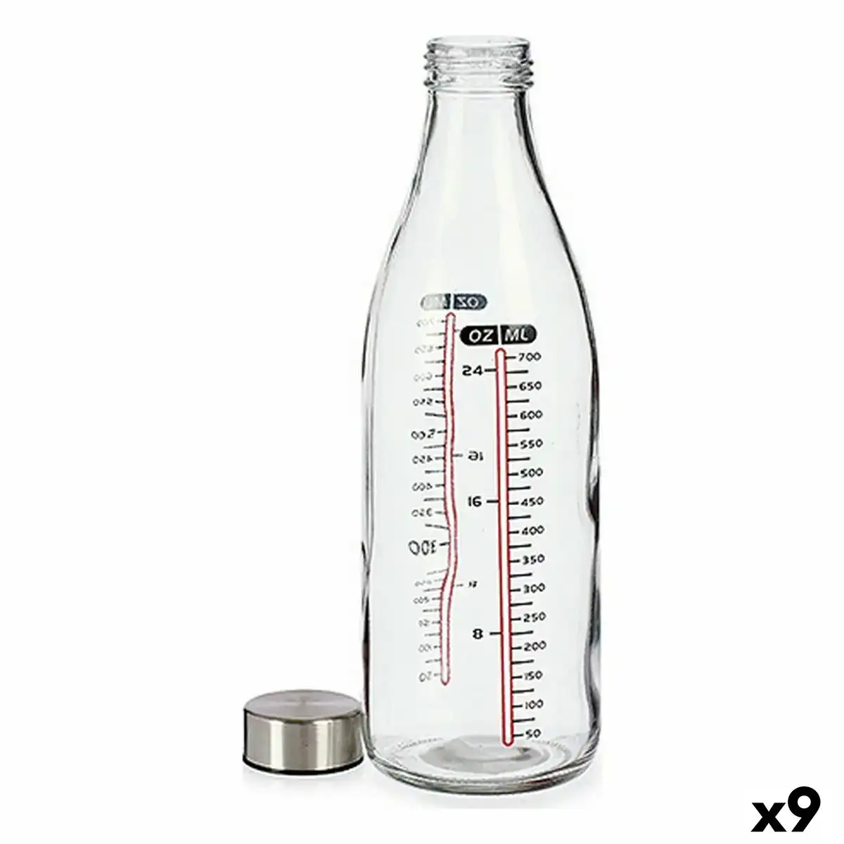 Pichet gradue verre acier 1 l 9 unites _5065. DIAYTAR COTE D'IVOIRE - Votre Destination Shopping Inspirante. Explorez notre catalogue pour trouver des articles qui stimulent votre créativité et votre style de vie.