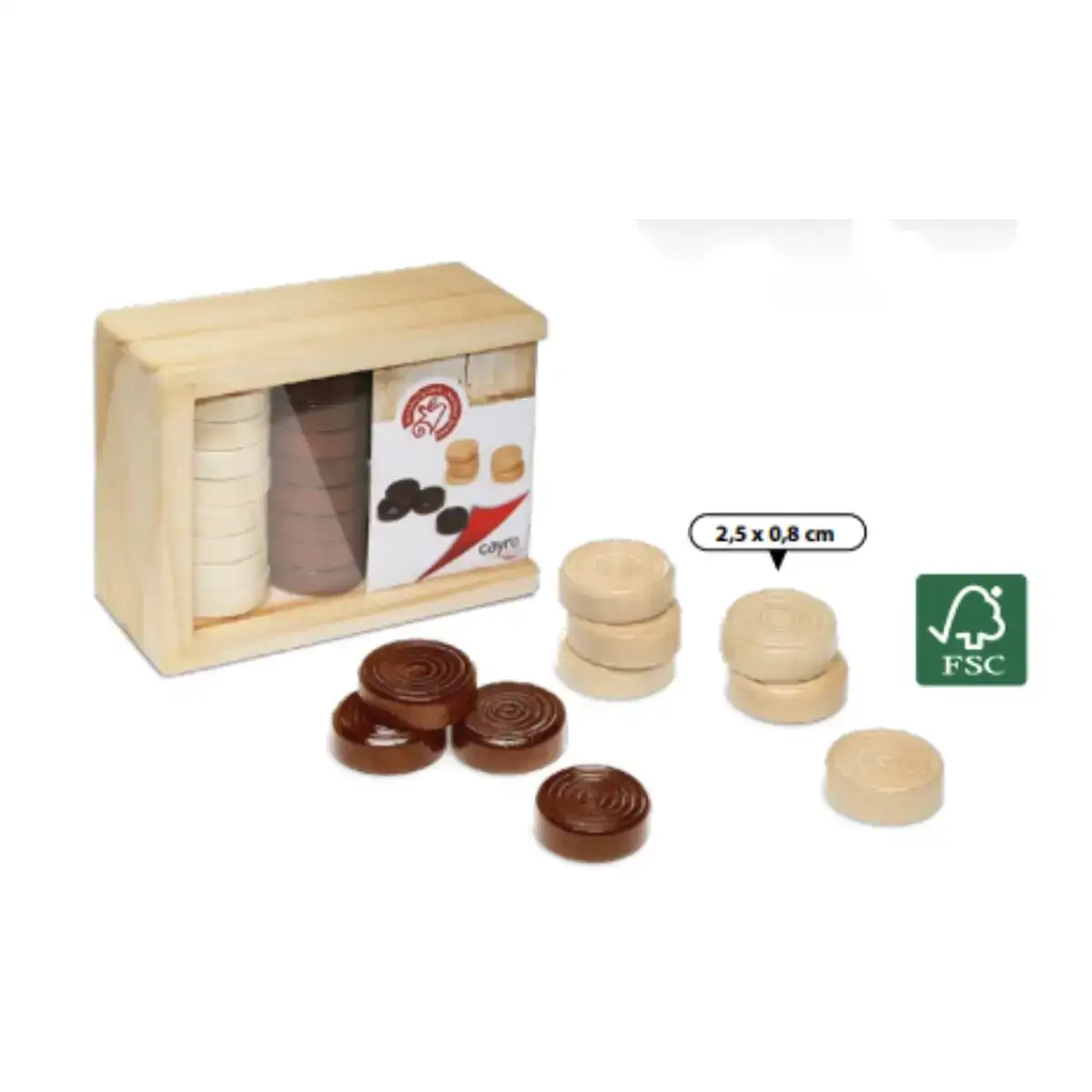 Pieces du jeu de dames cayro 617 bois_8526. DIAYTAR COTE D'IVOIRE - Là où la Qualité est Non Négociable. Parcourez notre boutique en ligne pour découvrir des produits qui incarnent le raffinement et l'excellence du Côte d'Ivoire.