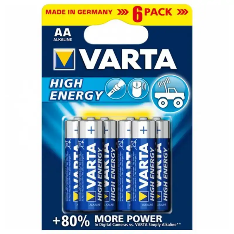 Pile alcaline varta 4906121446 aa high energy 1 5 v 6 pieces _4108. DIAYTAR COTE D'IVOIRE - Où Choisir est une Découverte. Parcourez notre catalogue et trouvez des articles qui éveillent votre curiosité et enrichissent votre expérience shopping.