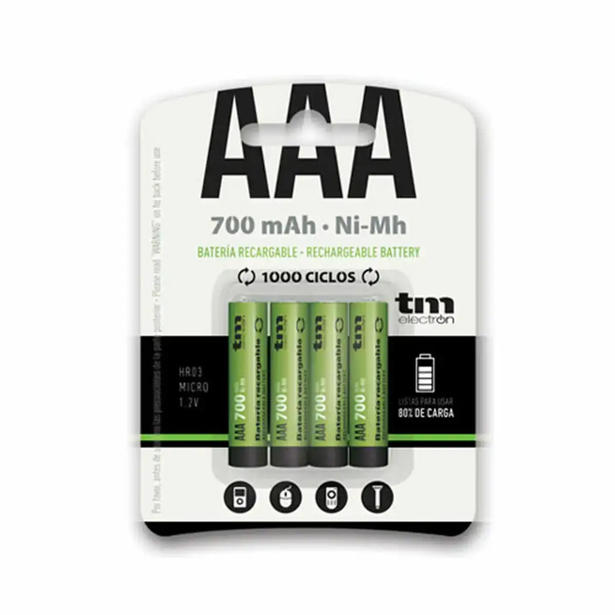Piles rechargeables tm electron r03 700 mah ni mh_2705. Bienvenue chez DIAYTAR COTE D'IVOIRE - Votre Destination Shopping Complète! Découvrez une boutique en ligne généraliste au Côte d'Ivoire offrant une vaste gamme de produits, allant des vêtements aux gadgets électroniques, en passant par l'artisanat local.