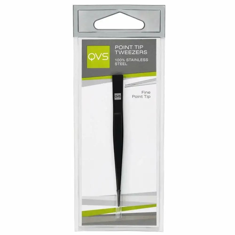 Pince a epiler qvs pointe fine acier inoxydable noir_6036. DIAYTAR COTE D'IVOIRE - Où Chaque Sélection est une Victoire. Découvrez notre boutique en ligne et trouvez des articles qui vous rendent la vie plus belle, un choix à la fois.