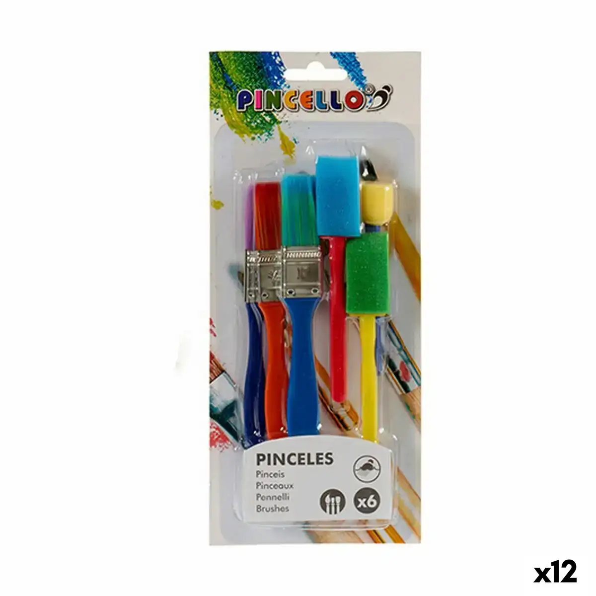 Pinceaux multicouleur lot eponge poil fer blanc plastique 12 unites _6436. DIAYTAR COTE D'IVOIRE - Votre Plateforme Shopping de Confiance. Naviguez à travers nos rayons et choisissez des produits fiables qui répondent à vos besoins quotidiens.