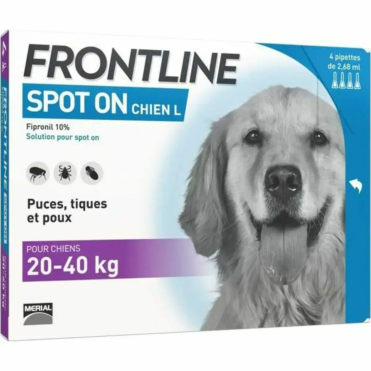 Pipette pour chien frontline spot on 20 40 kg_6444. DIAYTAR COTE D'IVOIRE - Votre Portail Vers l'Exclusivité. Explorez notre boutique en ligne pour découvrir des produits uniques et raffinés, conçus pour ceux qui recherchent l'excellence.