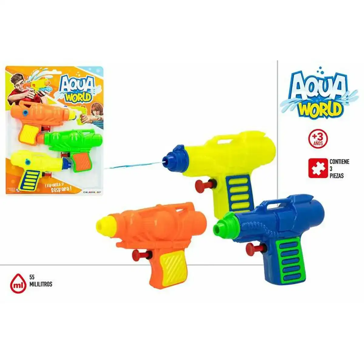 Pistolet a eau colorbaby aqua world_6442. Entrez dans l'Univers de DIAYTAR COTE D'IVOIRE - Votre Destination de Shopping Complète. Découvrez des produits qui reflètent la diversité et la richesse culturelle du Côte d'Ivoire, le tout à portée de clic.