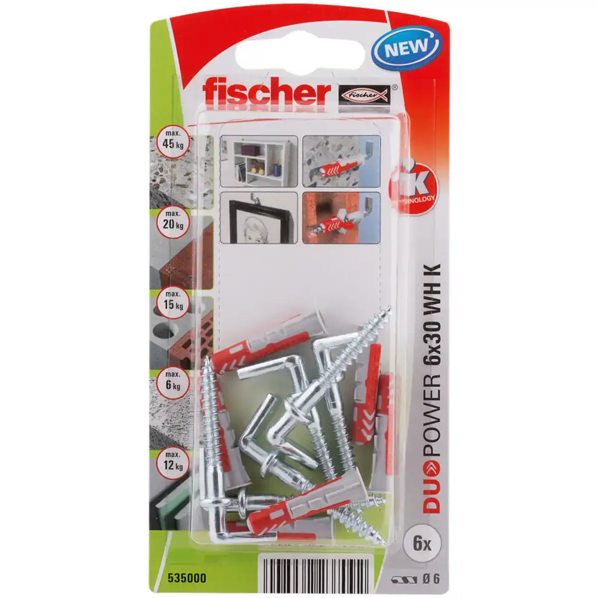 Pitons fischer duopower 535000 crampons o 6 x 30 mm 6 unites_3848. DIAYTAR COTE D'IVOIRE - Là où Choisir est un Acte d'Amour pour la Culture Côte d'Ivoireaise. Explorez notre gamme et choisissez des produits qui célèbrent la richesse de notre patrimoine.