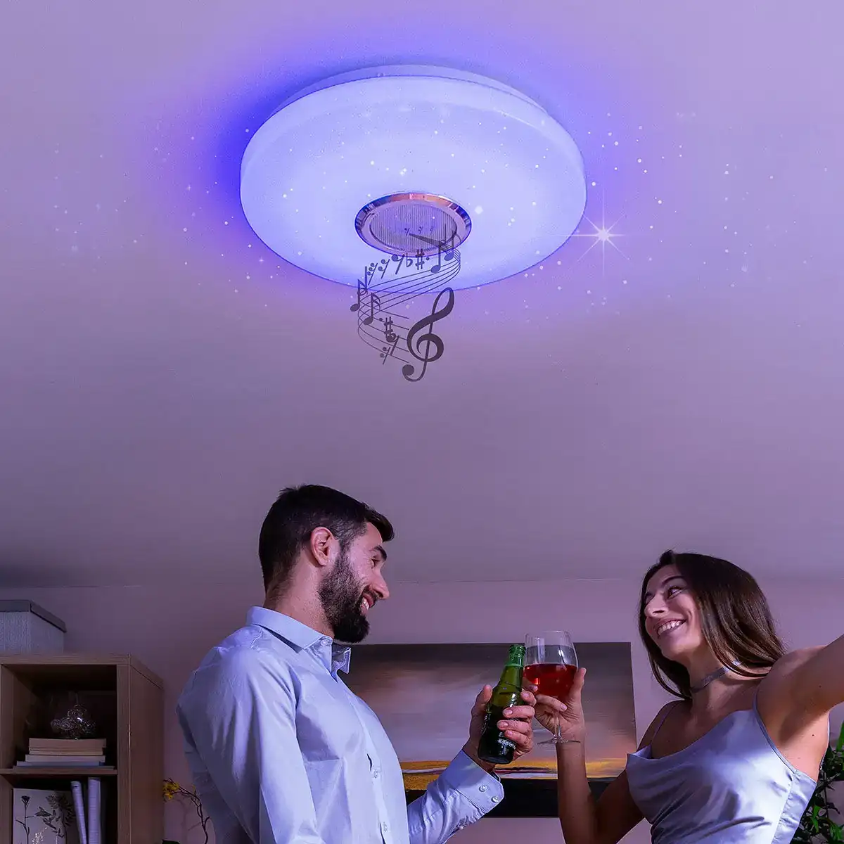 Plafonnier a led avec haut parleur lumavox innovagoods_9850. Entrez dans l'Univers de DIAYTAR COTE D'IVOIRE - Votre Destination de Shopping Complète. Découvrez des produits qui reflètent la diversité et la richesse culturelle du Côte d'Ivoire, le tout à portée de clic.