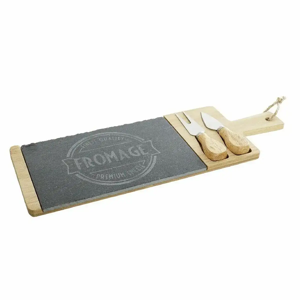 Planche a decouper dkd home decor noir naturel bambou ardoise 40 x 14 x 2 cm_1326. DIAYTAR COTE D'IVOIRE - L'Essence de la Tradition et de la Modernité réunies. Explorez notre plateforme en ligne pour trouver des produits authentiques du Côte d'Ivoire, tout en découvrant les dernières tendances du monde moderne.
