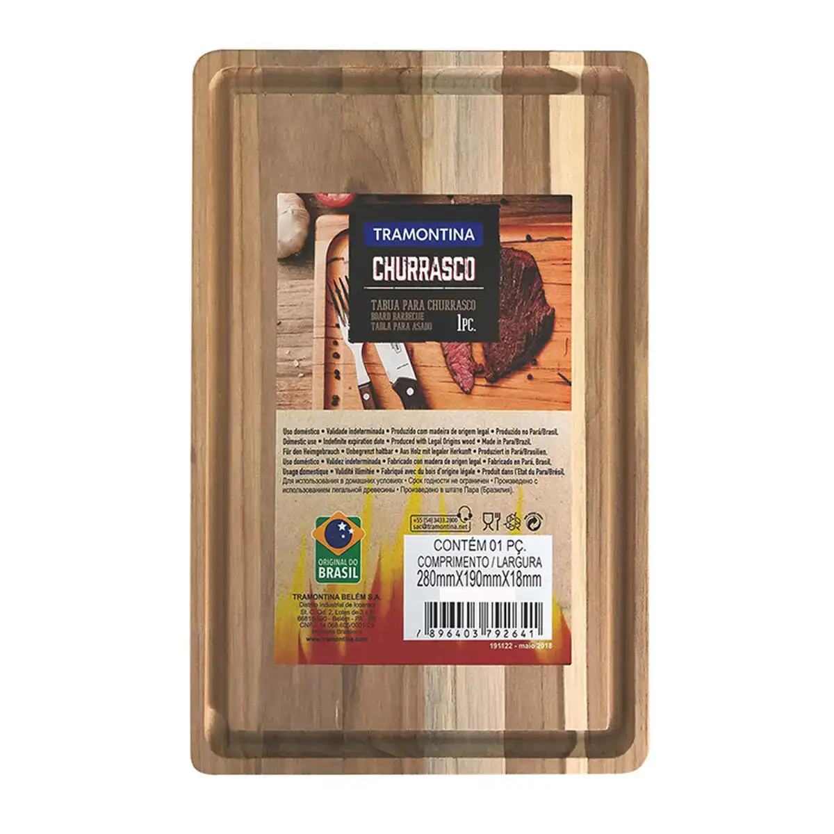 Planche a decouper tramontina 33 x 22 x 1 8 cm naturel rectangulaire bois_4886. DIAYTAR COTE D'IVOIRE - Votre Destination Shopping Authentique. Explorez notre boutique en ligne et découvrez des trésors qui reflètent l'âme du Côte d'Ivoire, pour une expérience shopping unique.
