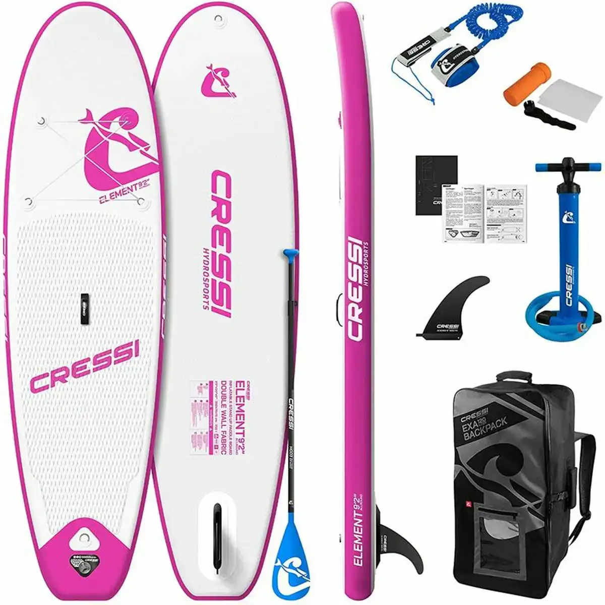 Planche de paddle surf element all round cressi sub 9 2 blanc blanc rose_1118. DIAYTAR COTE D'IVOIRE - Où l'Élégance Rencontré l'Accessibilité. Parcourez notre catalogue et trouvez des produits qui apportent une touche de sophistication à votre vie quotidienne sans compromettre votre budget.