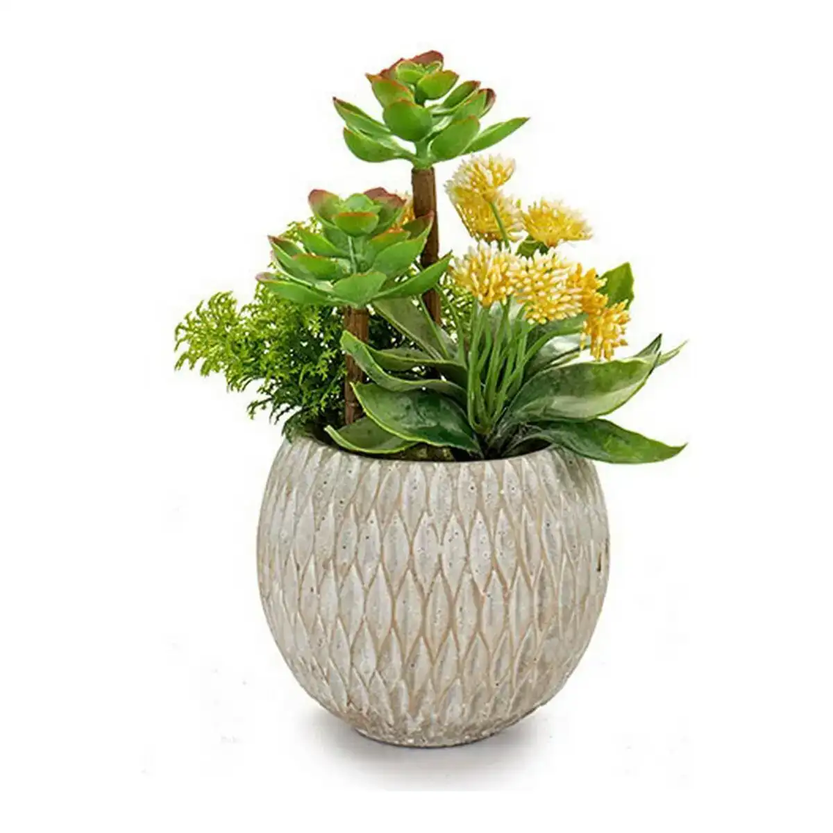 Plante decorative 16 x 22 5 x 13 cm ceramique gris vert plastique_5677. DIAYTAR COTE D'IVOIRE - L'Écrin de Vos Désirs Shopping. Parcourez notre boutique en ligne et explorez des produits minutieusement choisis pour répondre à vos envies les plus exigeantes.