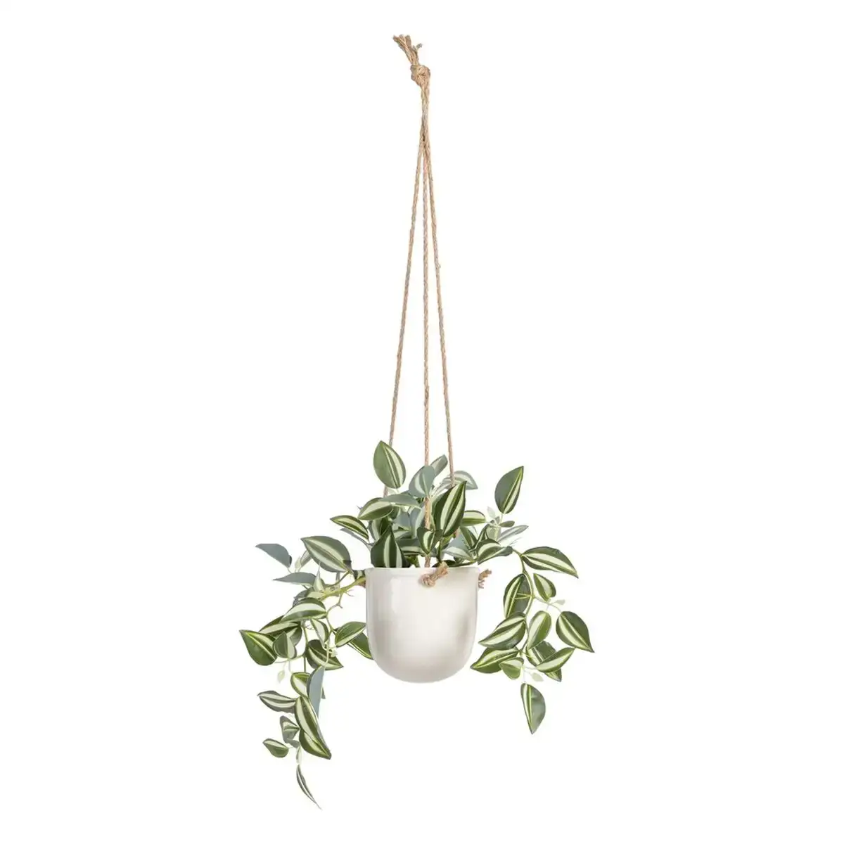 Plante decorative 24 x 35 x 25 cm blanc vert pvc_1713. Entrez dans l'Univers de DIAYTAR COTE D'IVOIRE - Où le Choix Rencontre l'Authenticité. Explorez nos rayons virtuels et trouvez des produits qui incarnent la richesse de notre culture.