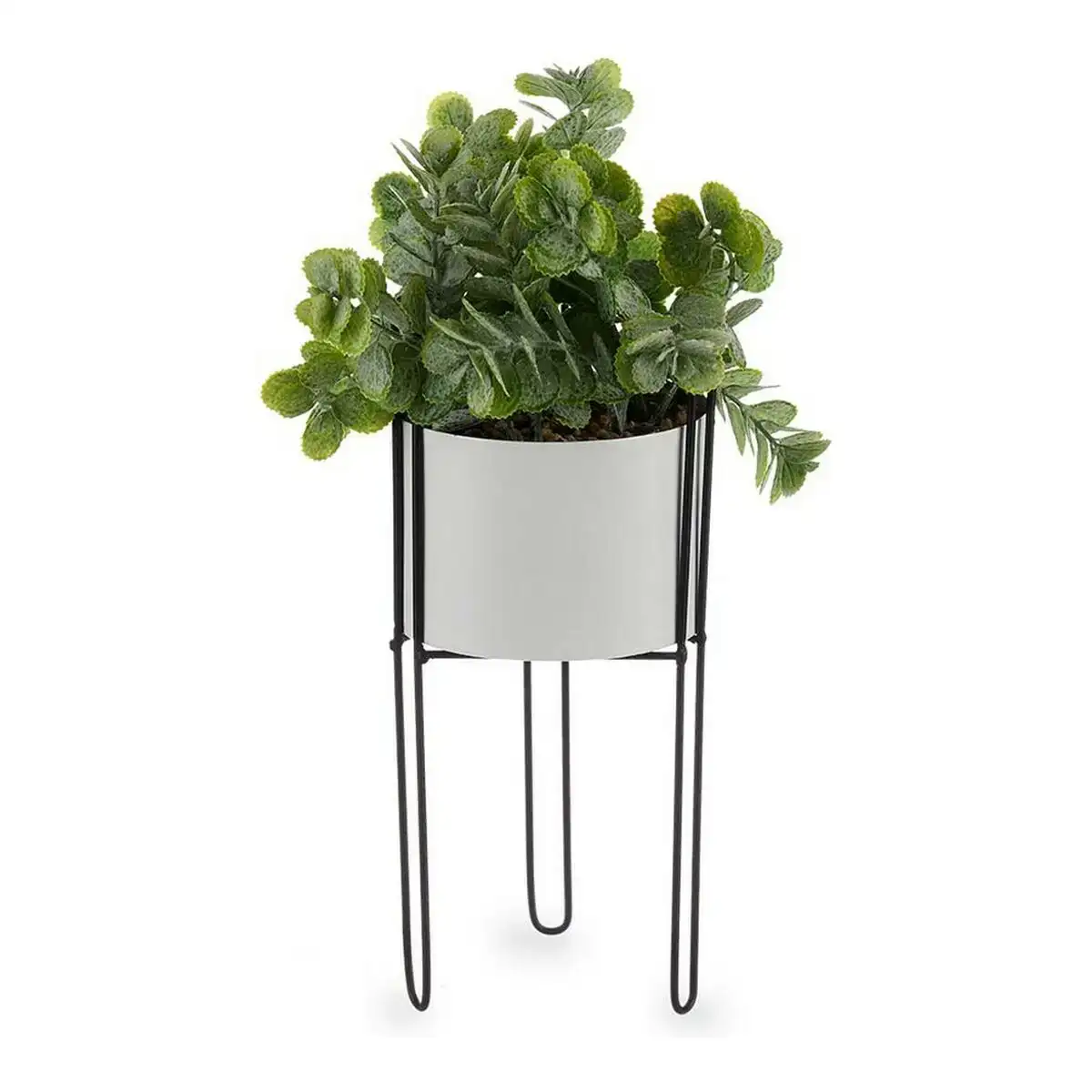 Plante decorative blanc eucalyptus avec support noir metal vert plastique 14 x 40 x 14 cm_8201. DIAYTAR COTE D'IVOIRE - Votre Destination Shopping de Choix. Explorez notre boutique en ligne et découvrez des trésors qui reflètent votre style et votre passion pour l'authenticité.