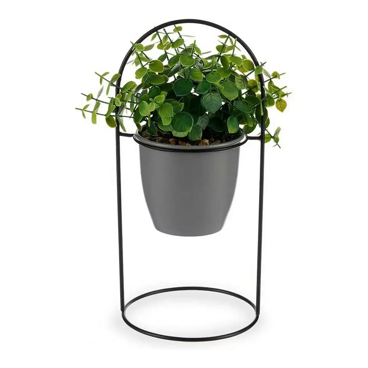 Plante decorative gris avec support metal plastique 14 x 30 x 14 cm _1793. DIAYTAR COTE D'IVOIRE - Votre Source de Découvertes Shopping. Découvrez des trésors dans notre boutique en ligne, allant des articles artisanaux aux innovations modernes.