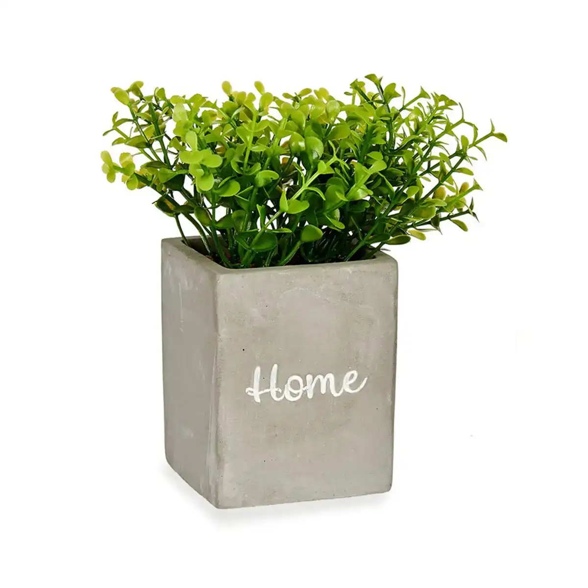 Plante decorative gris ciment vert plastique 13 x 20 x 13 cm_9306. Bienvenue chez DIAYTAR COTE D'IVOIRE - Où Chaque Produit a son Histoire. Découvrez notre sélection unique et trouvez des articles qui racontent la richesse culturelle et artistique du Côte d'Ivoire.