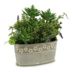 Plante decorative gris vert ciment plastique_6757. DIAYTAR COTE D'IVOIRE - Là où le Shopping devient une Fête des Sens. Plongez dans notre univers et choisissez des produits qui éveillent votre goût pour l'esthétique et l'authenticité.