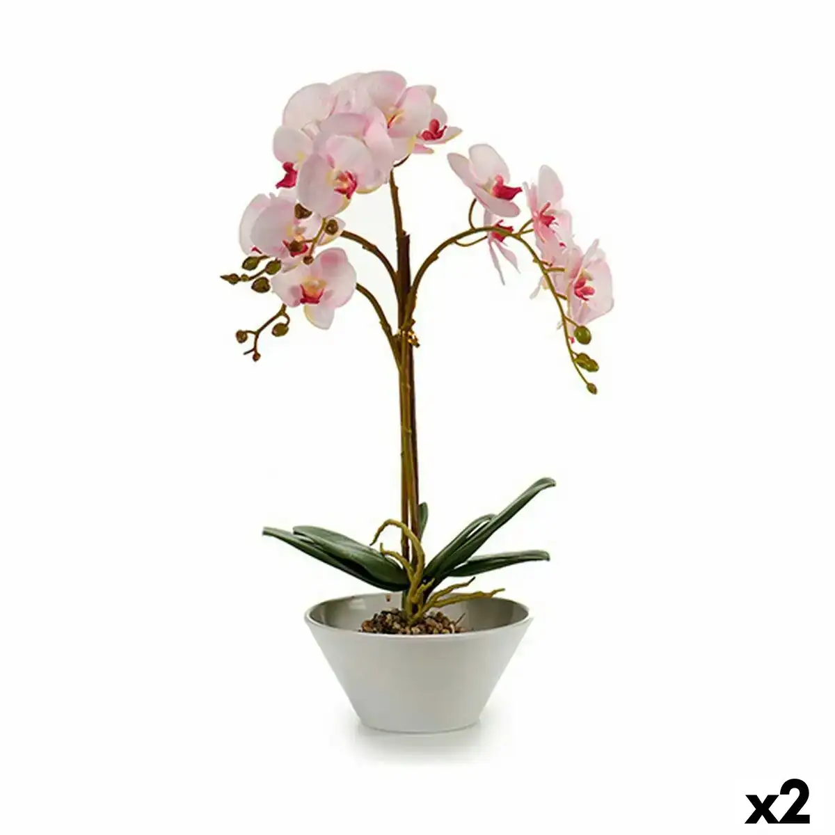Plante decorative orchidee plastique 20 x 60 x 28 cm 2 unites _6579. DIAYTAR COTE D'IVOIRE - L'Art de Choisir, l'Art de Vivre. Explorez notre univers de produits soigneusement sélectionnés pour vous offrir une expérience shopping riche et gratifiante.
