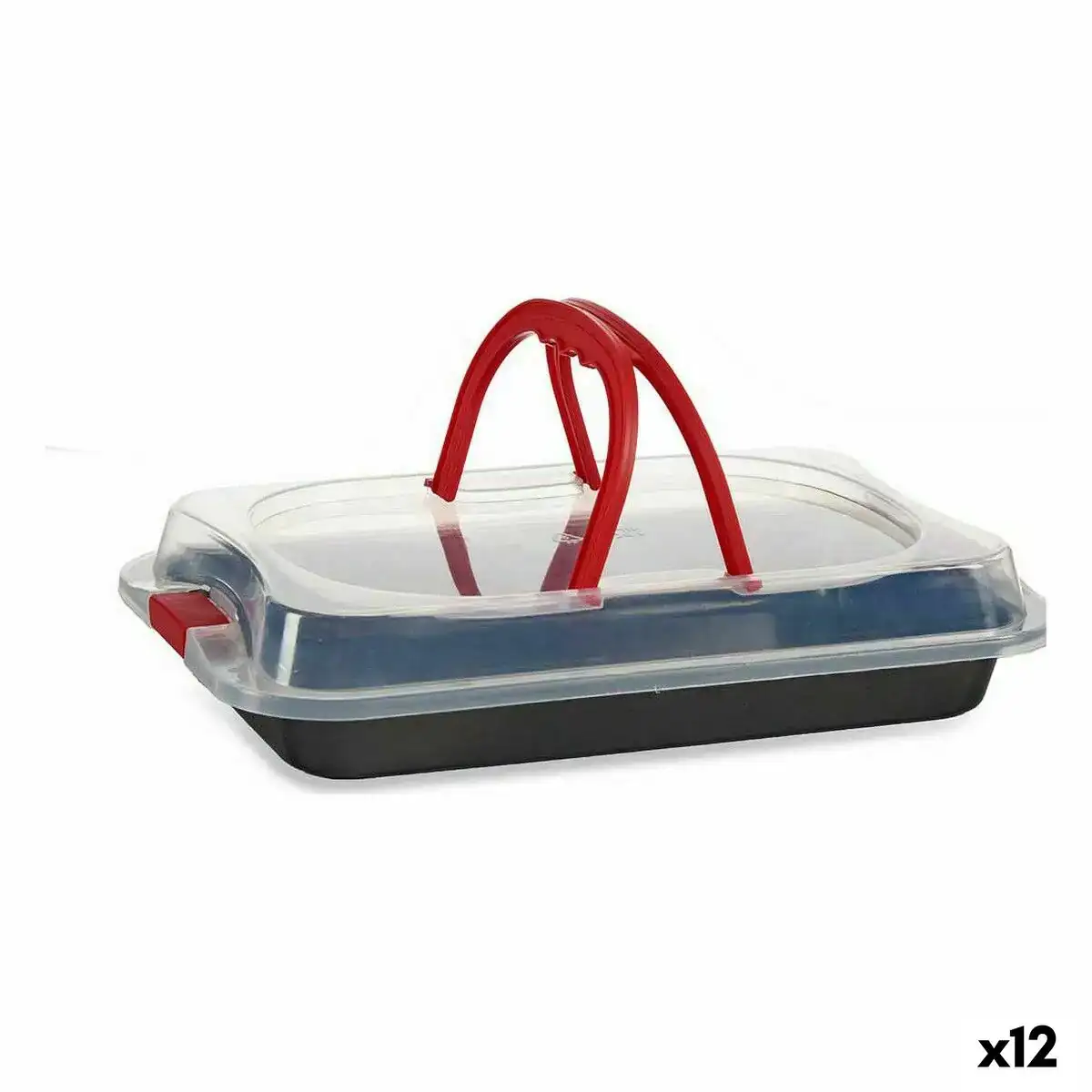 Plat a tarte avec couvercle noir rouge fer 36 5 x 24 x 7 5 cm 12 unites _9412. DIAYTAR COTE D'IVOIRE - Votre Destination Shopping de Confiance. Naviguez à travers notre boutique en ligne et profitez d'une sélection soigneusement choisie de produits qui répondent à toutes vos exigences.