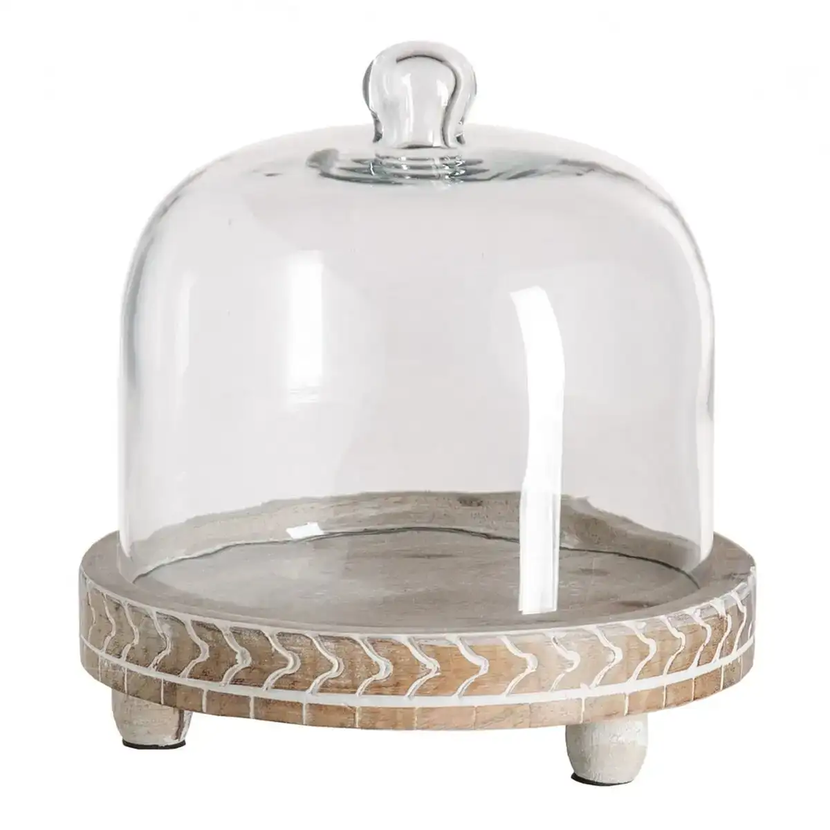 Plat a tarte verre naturel bois 20 x 20 x 20 cm_6978. DIAYTAR COTE D'IVOIRE - Là où Chaque Produit Évoque une Émotion. Parcourez notre catalogue et choisissez des articles qui vous touchent et qui enrichissent votre expérience.
