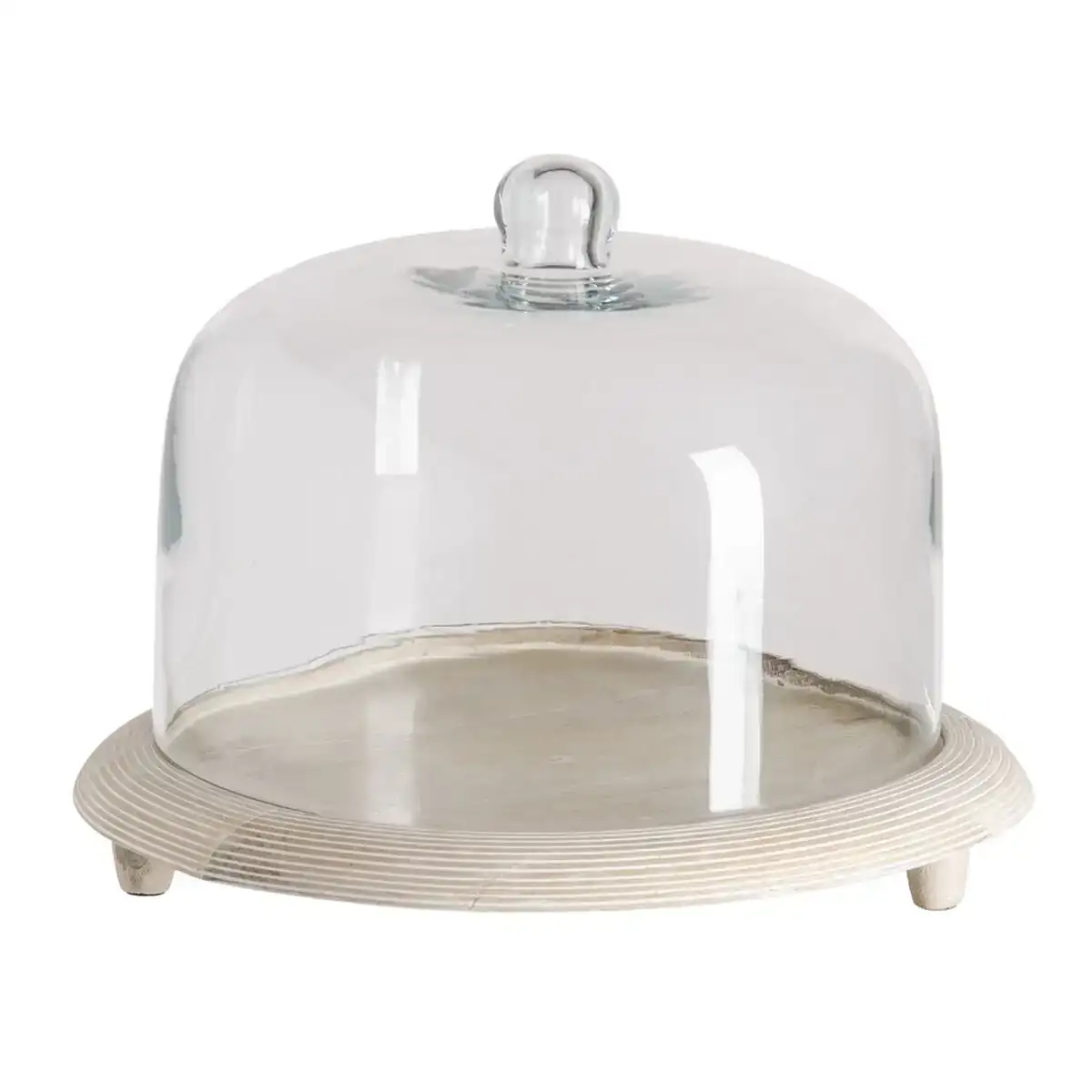 Plat a tarte verre naturel bois 31 x 31 x 22 cm_5705. DIAYTAR COTE D'IVOIRE - Où Choisir est un Plaisir Responsable. Parcourez notre catalogue et choisissez des produits qui incarnent notre engagement envers des pratiques durables et éthiques.