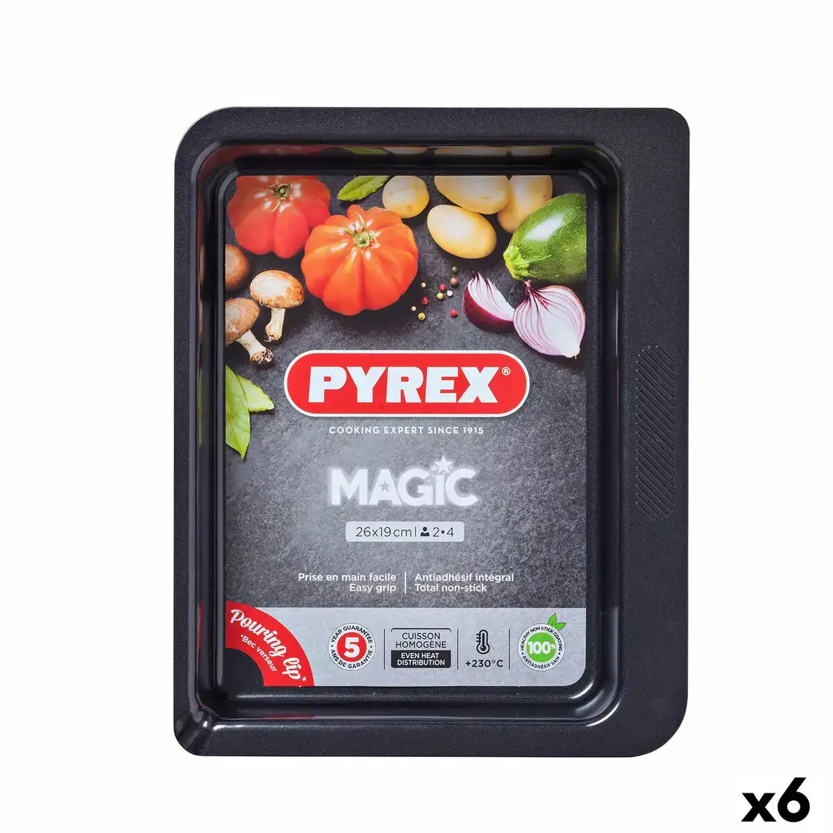Plat de four pyrex magic rectangulaire 26 x 18 cm metal 6 unites_9650. Bienvenue chez DIAYTAR COTE D'IVOIRE - Votre Plateforme Shopping pour Tous. Découvrez un large éventail de produits qui célèbrent la diversité et la beauté du Côte d'Ivoire.