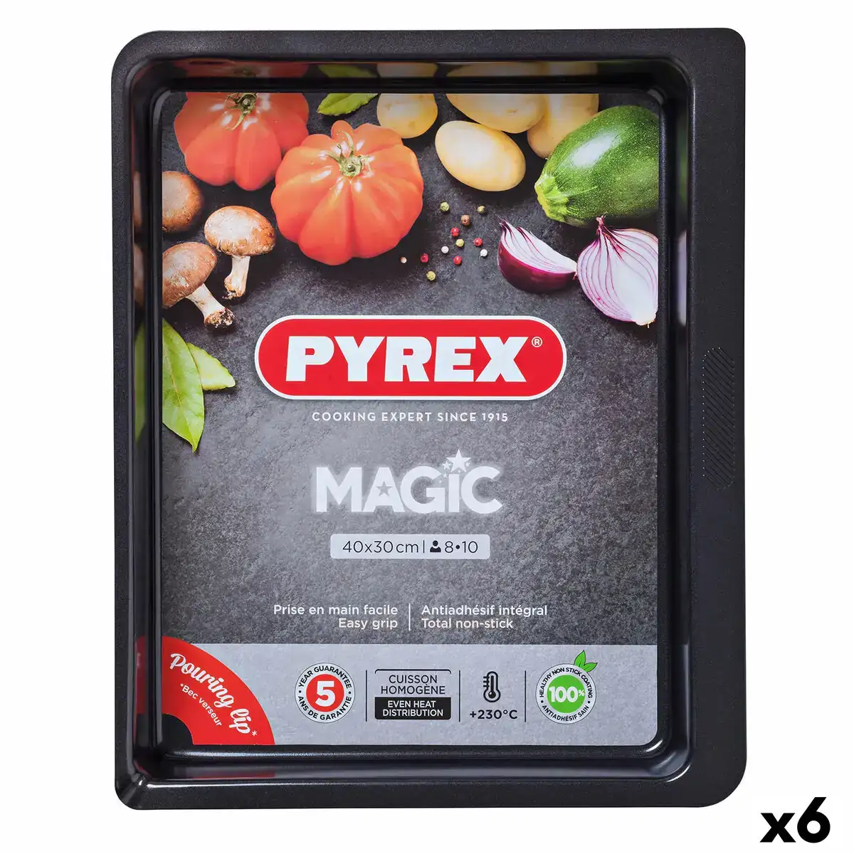 Plat de four pyrex magic rectangulaire metal 6 unites 40 x 31 cm_2652. Bienvenue chez DIAYTAR COTE D'IVOIRE - Où Choisir est un Voyage. Plongez dans notre plateforme en ligne pour trouver des produits qui ajoutent de la couleur et de la texture à votre quotidien.