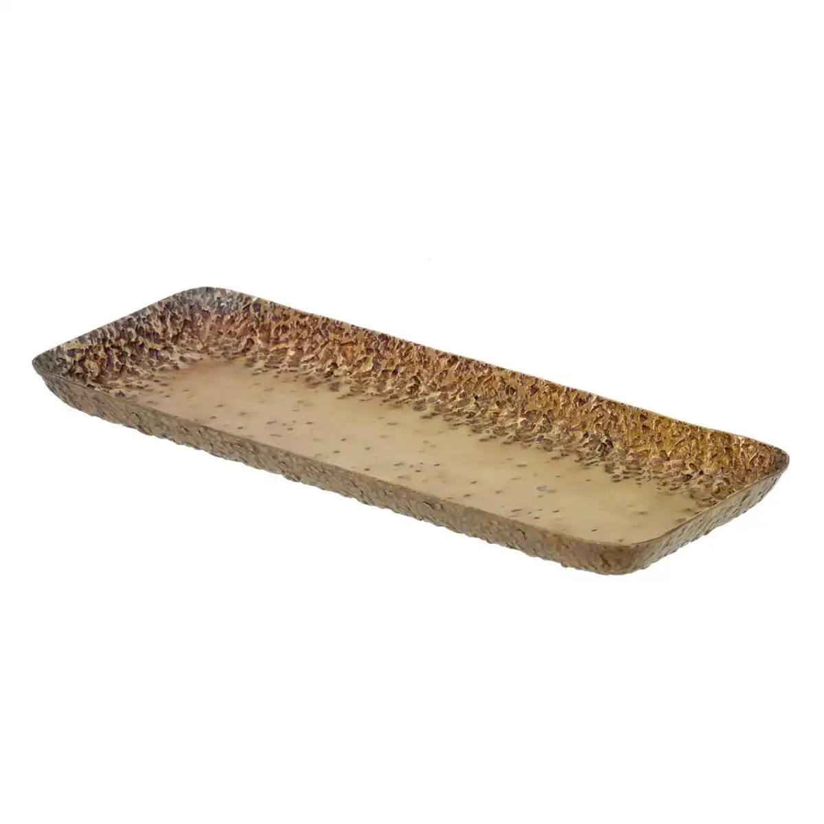 Plateau aperitif 39 x 15 x 3 cm aluminium bronze_1277. Entrez dans le Monde Éclectique de DIAYTAR COTE D'IVOIRE. Explorez nos catégories et dénichez des trésors qui reflètent la richesse et l'authenticité du Côte d'Ivoire.