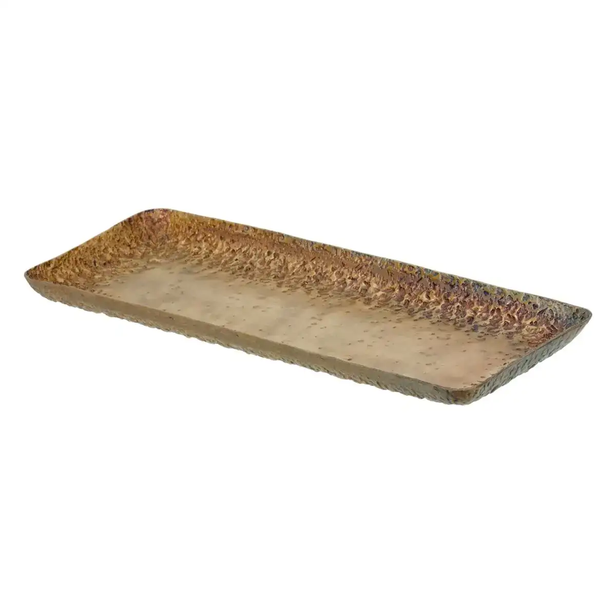 Plateau aperitif 41 x 16 x 3 cm aluminium bronze_8531. Bienvenue chez DIAYTAR COTE D'IVOIRE - Où le Shopping Rime avec Diversité. Plongez dans notre univers de produits et découvrez des trésors qui représentent la richesse culturelle du Côte d'Ivoire.
