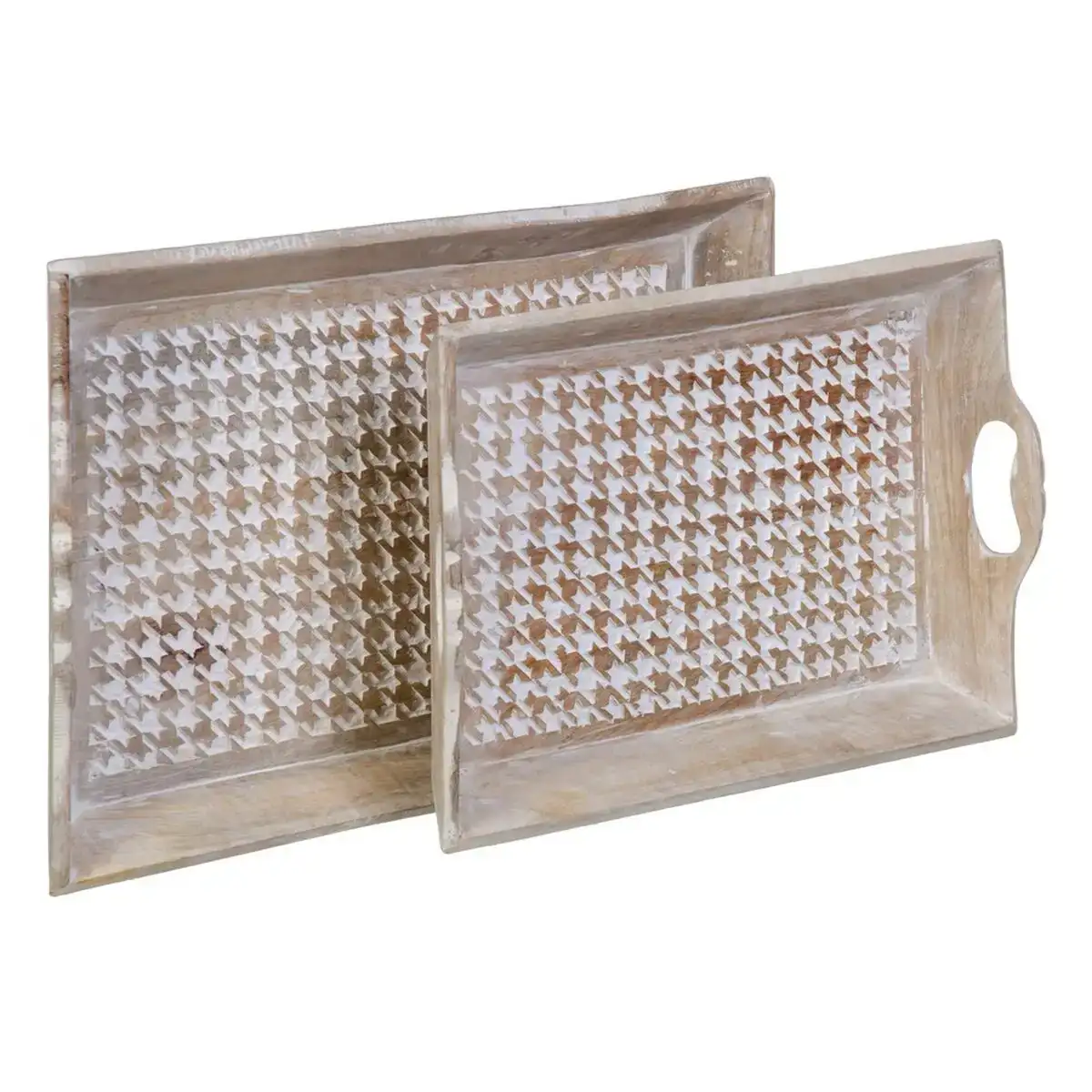 Plateau aperitif 52 5 x 35 x 6 cm blanc bois de manguier 2 unites _4944. Entrez dans l'Univers de DIAYTAR COTE D'IVOIRE - Où Choisir est un Plaisir. Explorez notre catalogue diversifié et trouvez des articles qui reflètent vos goûts et votre personnalité.