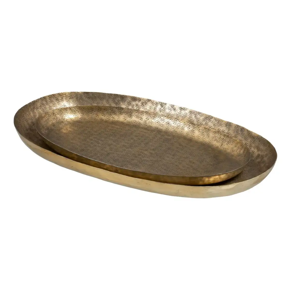 Plateau aperitif 67 x 41 x 5 cm dore aluminium 2 unites _5884. DIAYTAR COTE D'IVOIRE - Votre Destination Shopping pour Tous. Parcourez notre boutique en ligne et découvrez une variété de produits pour satisfaire tous vos besoins et désirs.