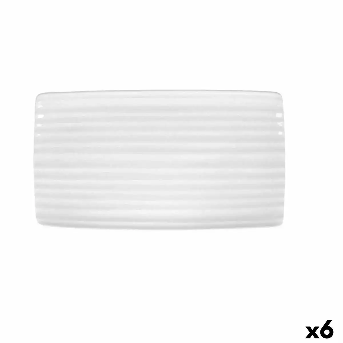 Plateau aperitif ariane artisan ceramique blanc 36 x 20 cm 6 unites _8399. DIAYTAR COTE D'IVOIRE - Là où le Chic Rencontre la Tradition. Naviguez à travers notre catalogue et choisissez des produits qui équilibrent l'élégance intemporelle et l'innovation moderne.