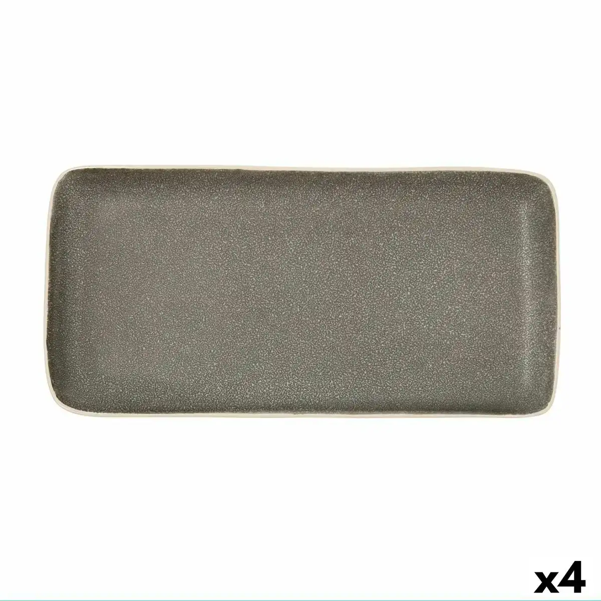 Plateau aperitif bidasoa gio rectangulaire gris 28 x 14 cm ceramique 4 unites _6780. DIAYTAR COTE D'IVOIRE - Là où la Diversité Rencontre la Qualité. Parcourez notre gamme complète et trouvez des produits qui incarnent la richesse et l'unicité du Côte d'Ivoire.