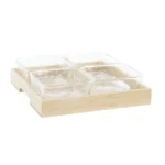 Plateau aperitif dkd home decor 21 x 21 x 6 cm verre naturel 280 ml_2099. DIAYTAR COTE D'IVOIRE - Votre Destination pour un Shopping Réfléchi. Découvrez notre gamme variée et choisissez des produits qui correspondent à vos valeurs et à votre style de vie.