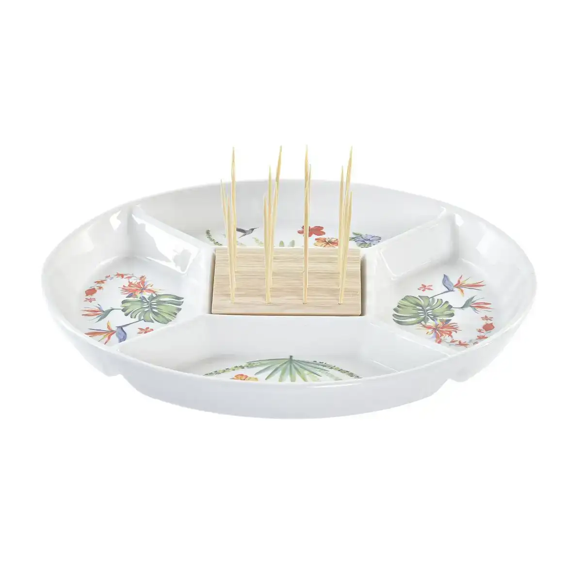 Plateau aperitif dkd home decor multicouleur naturel bambou gres tropical 23 5 x 23 5 x 7 cm_6019. DIAYTAR COTE D'IVOIRE - Là où la Diversité Rencontre la Qualité. Parcourez notre gamme complète et trouvez des produits qui incarnent la richesse et l'unicité du Côte d'Ivoire.